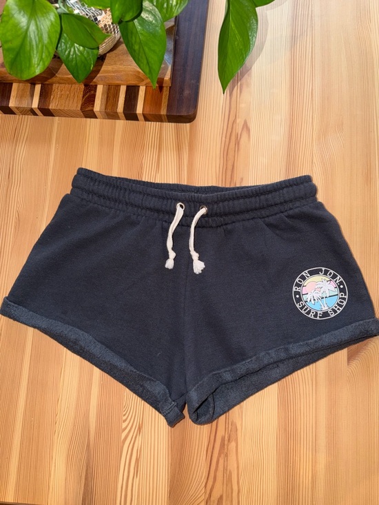 Ron Jon Pants - Ron Jon Black Lounge Shorts with Surf Logo